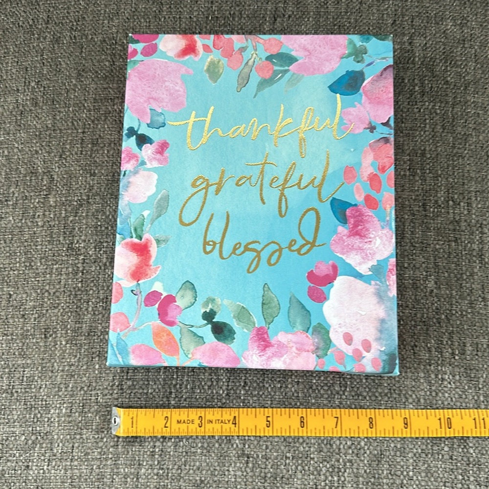 Clementine Paper Inc Floral Quote Canvas Wall Art Thankful Grateful Blessed 🌸 - Picture 3 of 6